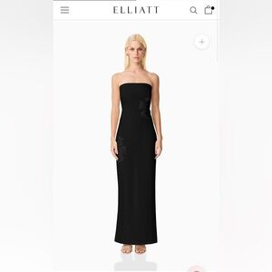 Elliatt Black Strapless Gown